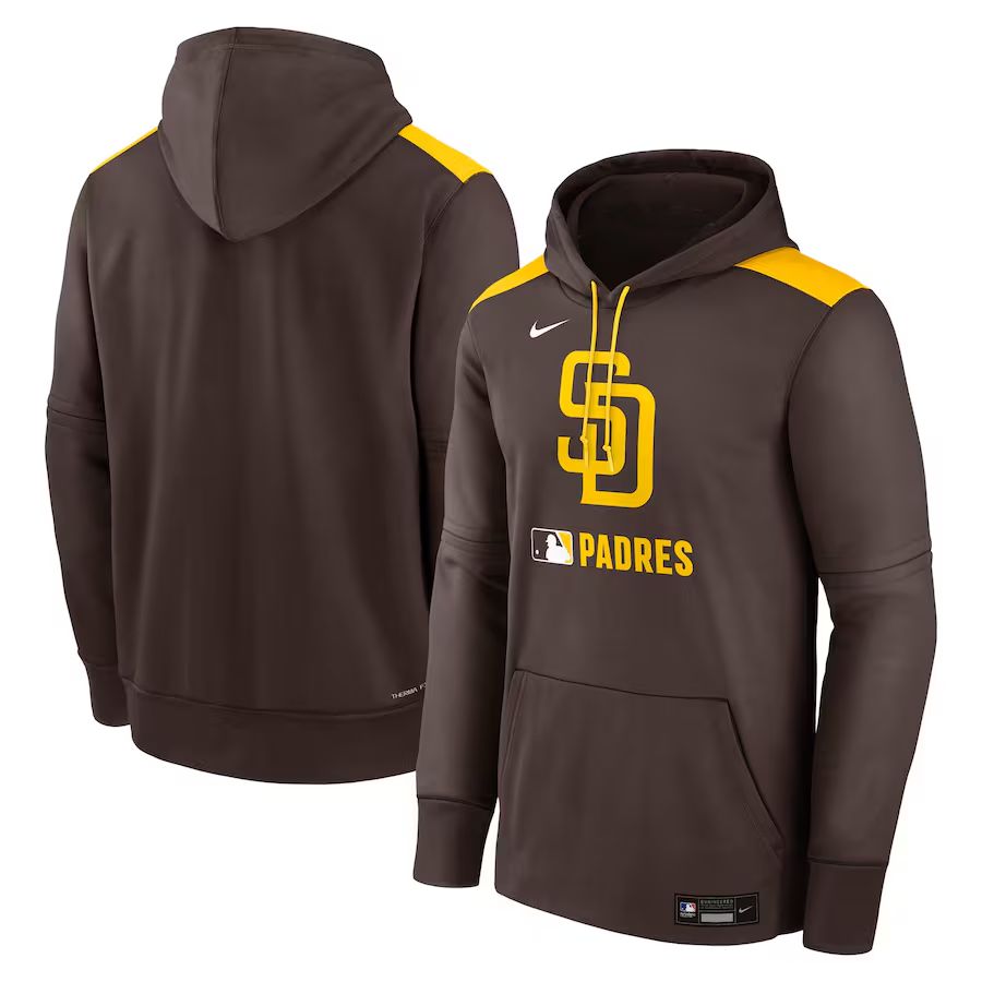 Men 2025 MLB San Diego Padres Brown Nike hoodie style 1->philadelphia phillies->MLB Jersey